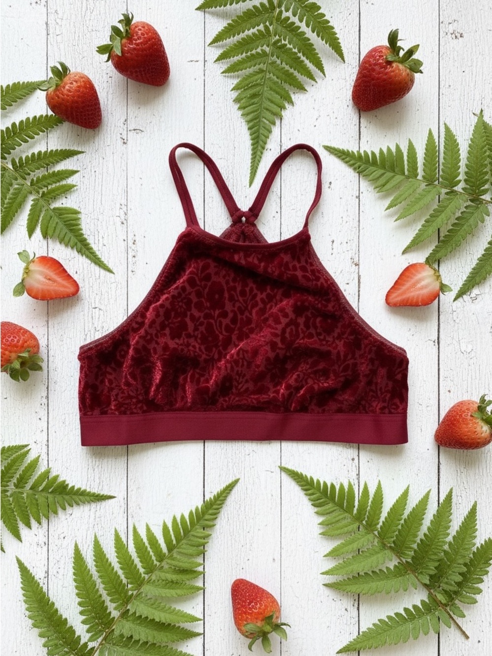 Aerie velvet cranberry bralette